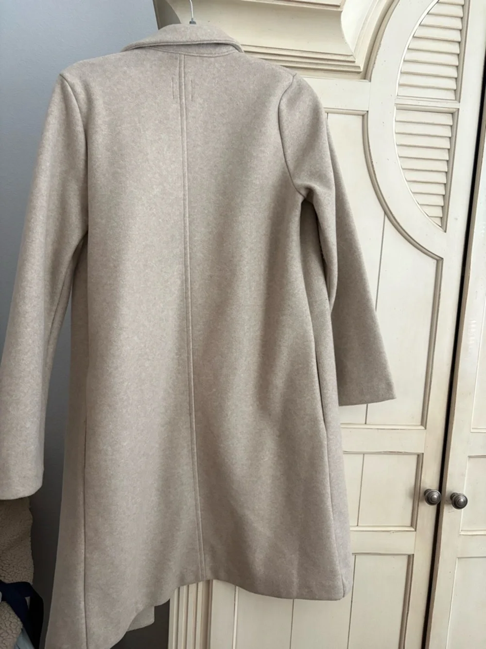 ZARA Taupe Beige Open-Front Long Coat - Picture 2 of 2